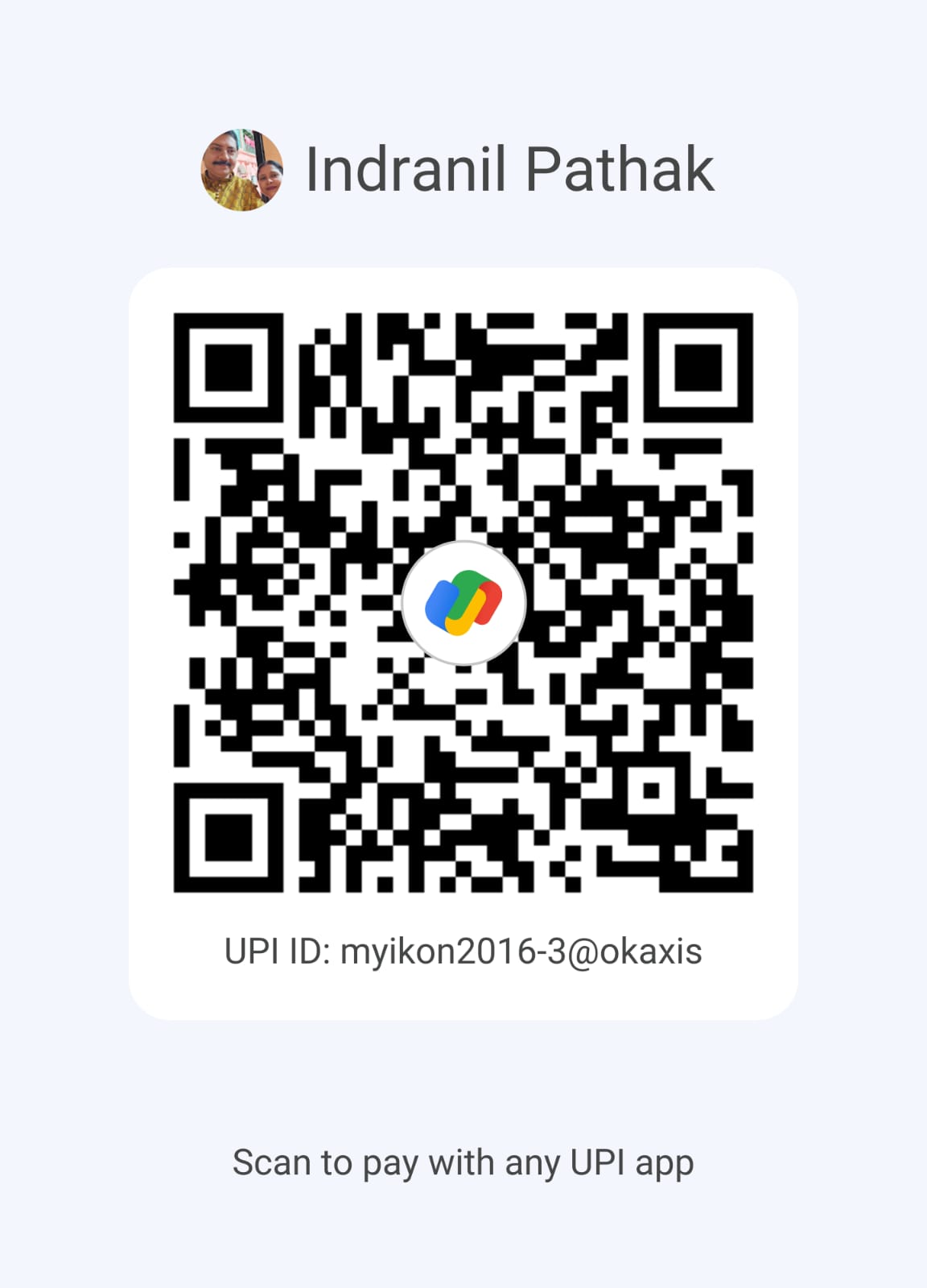 UPI QR Code – myikon2016-3@okaxis